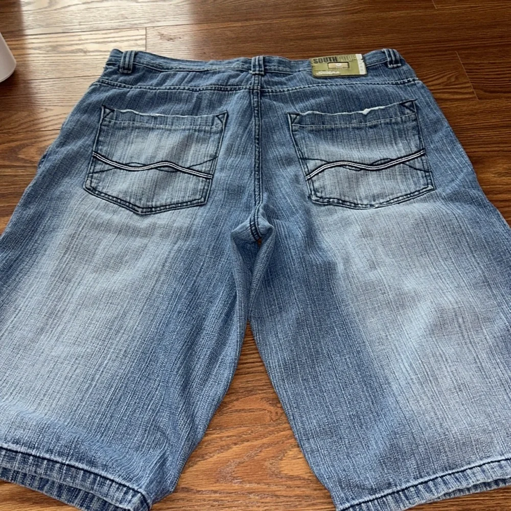 Y2K Vintage South Pole Baggy Jorts Rare Med Wash Designed Pocket Mens Size‎ 40 - Picture 6 of 10